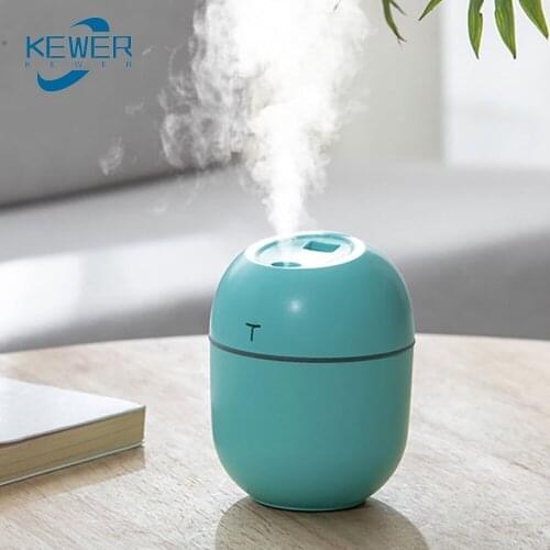 KEWER Household Air Humidifier Moisturizing Spray Mini Humidifier Portable Home USB Air Purifier Mist Maker office LED Light