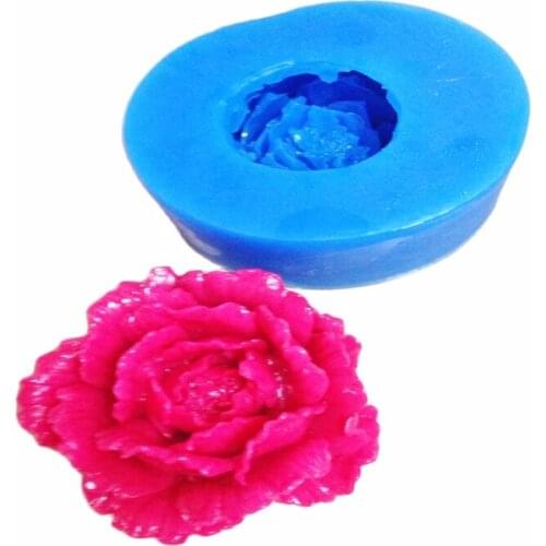 Plant flower silicone mold candle polymer plaster soap resin home fragrance tool large peony