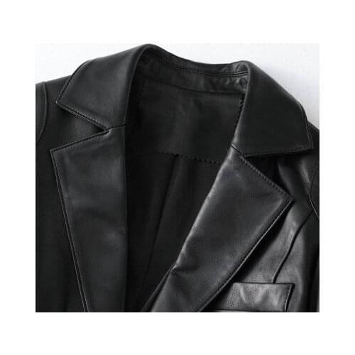 Women Genuine Sheep Leather Jacket Fashion Slim Real Leather Jacket H4499