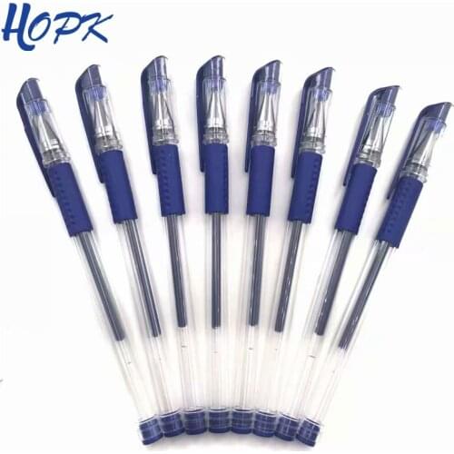 0.5mm 8pcs/lot Gel Pen Needle tip Office Signature pen Handles Red Blue Black Ink Rods Refill for Office School Supplies Tool