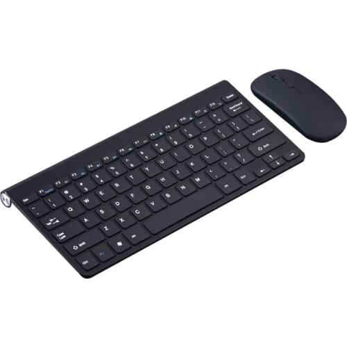 2.4G Wireless Keyboard and Mouse Rechargeable Mini Keyboard Mouse Combo Set For Notebook Apple PC Computer
