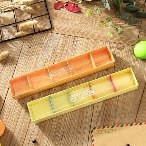 20pcs/lot Transparent PET 5 Capsules Macarons Packaging Box Dessert Packaging Birthday Party New Year Gift Decoration