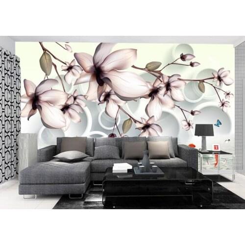 3D flower WallPaper Murals Wall Print Decal Wall Decor WALLPAPER for Living Room Bedroom Art Wall Decoration Landscape floral