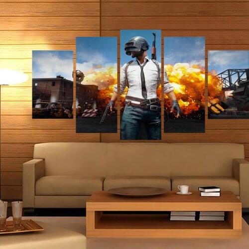 5 Piece Wall Art Canvas Painting Landscape Special Forces Shootout Game Poste Rnordic Decoration Home Bedroom Pictures