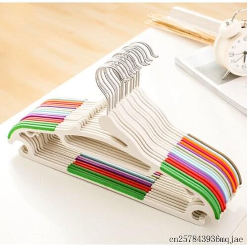 50pcs Portable Hangers Plastic Hangers Cloth Hanger Holders Laundry Hook Multi-function Clips Home Organization