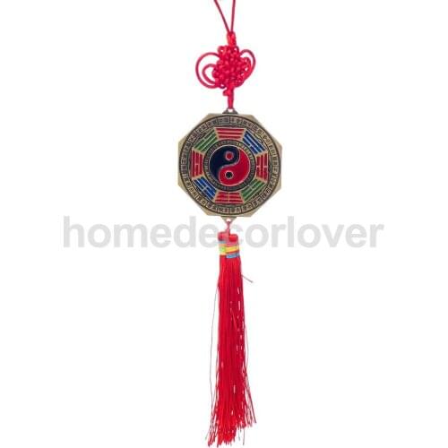 7cm Bagua Bagwa Mirror Chinese Knot Good Luck Blessing Home Hanging Decor