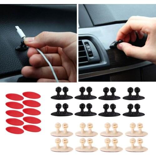 8Pcs/set Adhesive Cable Winder Car Interior Cable Clip Earphone Cable Organizer Wire Storage Holder Clip Cord Holder Promotion