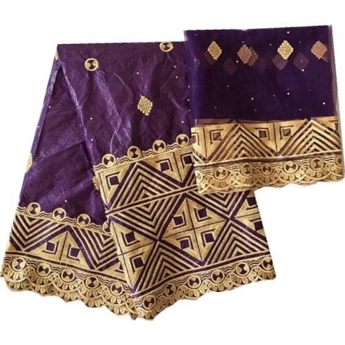 African bazin riche Tissues with stones jacquard brocade fabric patchwork material wedding tulle lace fabrics 5+2 yards/lot