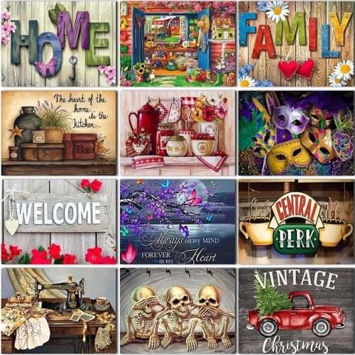 Full Square Drill 5D Diy Diamond Painting Cartoon Blackboard Sewing Machine 3D Diamond Embroidery Cross Stitch Mosaic Home Decor