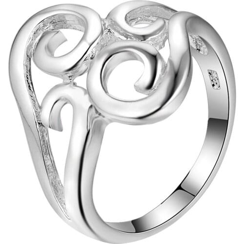 AR221 Hot sale silver plated finger Rings for women men silver free shipping fashion jewelry auspicious clouds Rings
