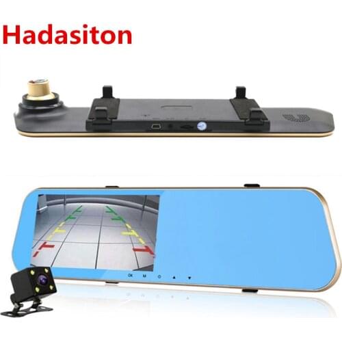 4.3" screen Car DVR rearview mirror 1080P Dual Lens Dash Cam Night Vision/G-sensor/Reversing image