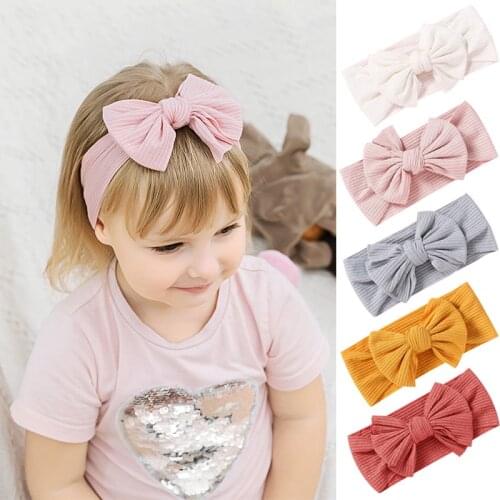 Bowknot Baby Headband Elastic Turban Hairband Bows kids Baby Girl Headbands Hair bands for Baby Girls Haarband Hair accessories