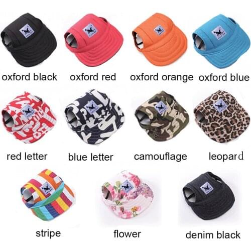Hot Sale Cute Cap Hat For Dog Puppy Pet Casual Cotton Sun Baseball Cap Hat Visor Canvas Oxford Denim Puppy Small Dog Accessories