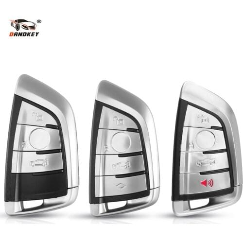 Dandkey 3/4 Buttons Smart Card Car Key Case Shell For BMW 1 2 7 Series X1 X5 X6 X5M X6M X5 F15 X6 F16 G30 7 F48 F39 Series G11