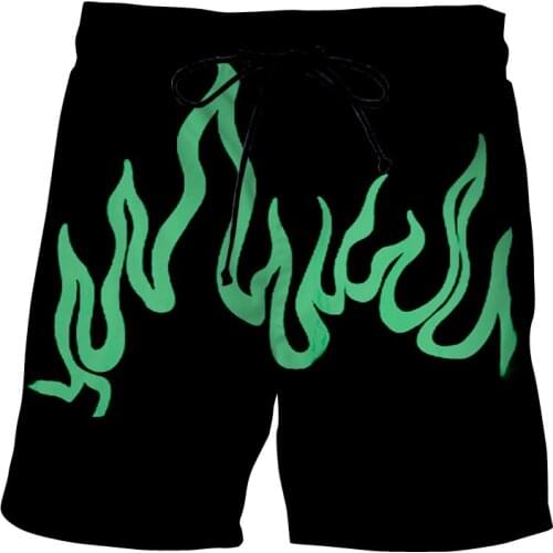Black Summer Running Shorts Male 3D Printing Sports Jogging Fitness Mens shorts Quick Dry Casual Shorts beach Pants Swimwear