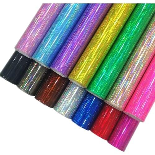 Holographic Metallic Laser Mirror Reflective PU Soft Smooth Faux Leather for Making Shoe Upper/Bag/DIY Accessories