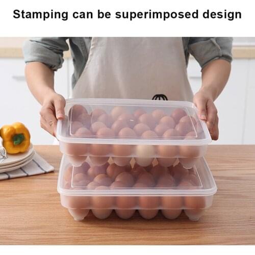 Fridge Egg Holder Freezer Tray Box Storage Container Case Plastic Organizer B1