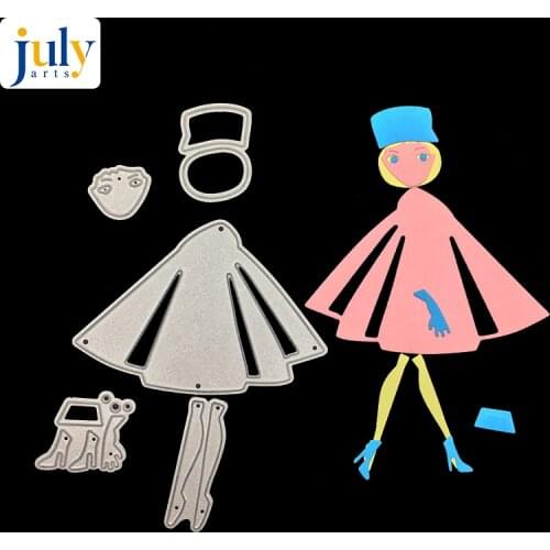 Julyarts Fashionable Woman Cutting Dies Girl Scrapbooking Metal For Card Making DIY for DIY Papercraft Scrapbook Paper Album