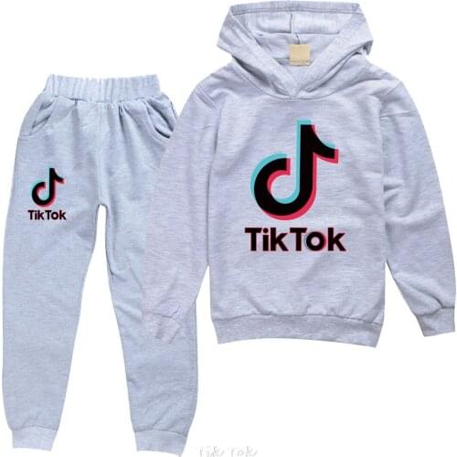 Boys Girls Clothing Set Kids Tik Tok Hoodie Pants Suit for Sports Suits Tracksuits Toddler Children Clothes Set 2-15Year