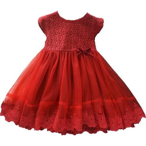 Girl summer lace dress Girl solid color lace evening dress Girl Half Sleeve Breathable Cool Dress Girl princess dress