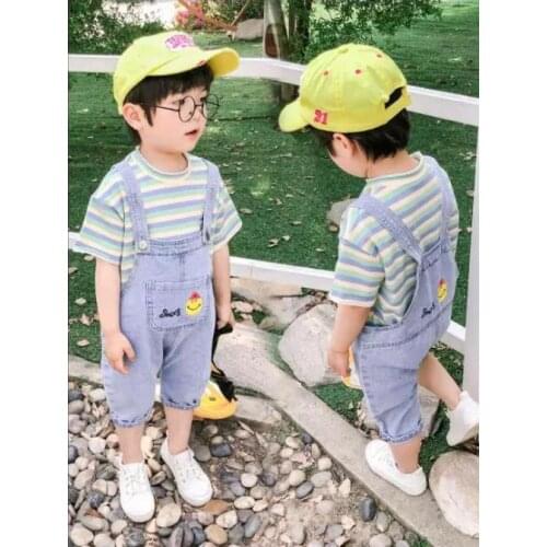 Summer Children Overalls Dungarees Kids Baby Boys Clothes Clothing Short Trousers Toddler Infant Boy Pants Denim Shorts Jeans