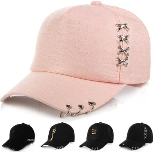 Summer Mesh Hat New Womens Trucker Baseball Caps Mens Adjustable Hip Hop Snapbacks Sun Hats With Metal Ring