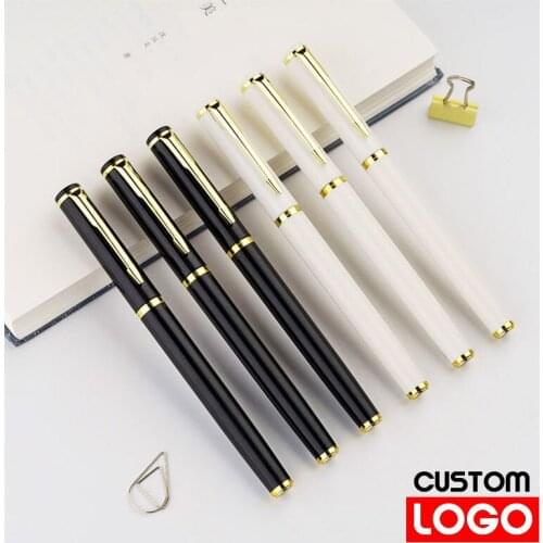 Metal High-end Business Signature Gel Pen Customized LOGO Text Engraving Birthday Gifts Business Office School Stationery