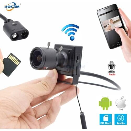 HQCAM CCTV Security Mini Ip Camera wifi 720P 960P 1080P Surveillance Support Audio SD Slot Ipcam Wireless 9-22mm Manual zoom len