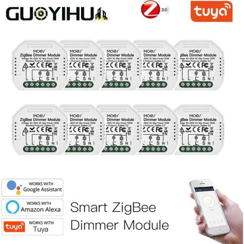 Tuya Life Smart Home Zigbee Dimmer Module Light Switch For Alexa Google Home Controller Home Automation And Voice Control