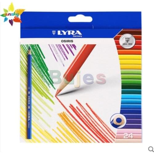 LYRA Oil colored pencil art hand drawing set triangle pen holder 12/24/36color pencil log holder with bright colors art supplies