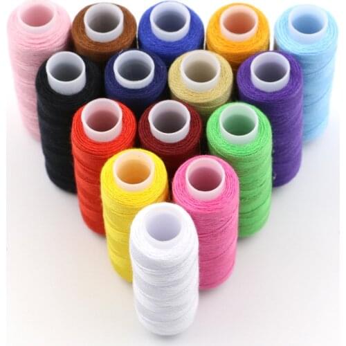 24PCS Home 24 Color Polyester Sewing Thread Suit A Volume 150 Yards Garment Embroidering Machine Accessories DIY Sewing Supplies
