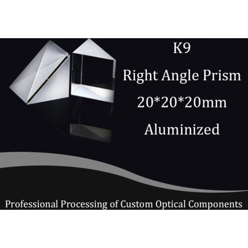 20mm Right Angle Prism Optical K9 Glass Prisms External Reaction Aluminized Mirror Big Surface Experiment