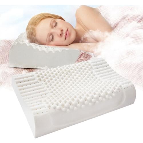 Natural Latex Pillow Massage Sleeping Orthopedic Pillow Memory Foam Pillow Remedial Care Neck Protect Vertebrae Health Ergonomic
