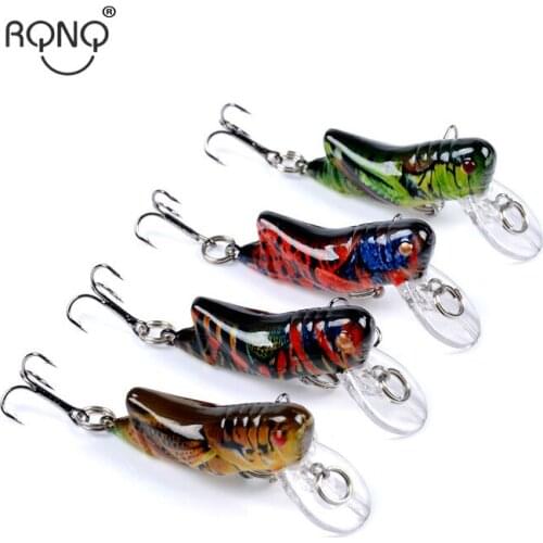 Rqnq 1Pcs 3.4g 4.5cm 2020 New Minnow Fishing Lure Wobbler Insect Mini Casting Floating Jerkbait Fishing Hard Bait Lures