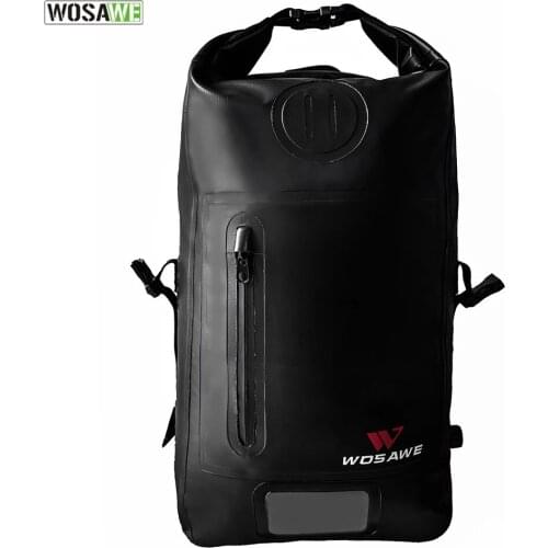 WOSAWE Waterproof Backpack 25L Outdoor River Trekking Bag Double Shoulder Straps Water Pack Swimming Motorcycle Backpack Bags