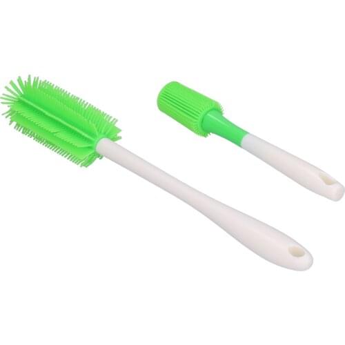 Cup Washing Brush Hanging Hole Silicone and PP Material Non-slip Bottle Vacuum Cup Brush