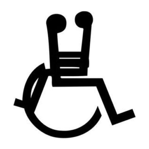 7.5cm*7.8cm Wheelchair Sex Funny Car Sticker Decor Car-Styling Decal Black/Silver S3-5092