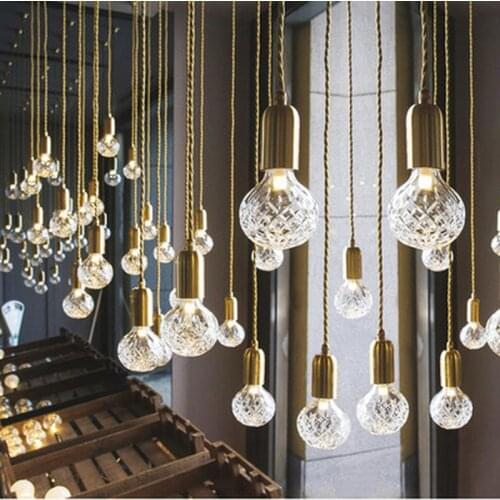 Modern G9 LED Pendant Lights Nordic Crystal Glass Handlamp Pendant Lamps CafeRoom/Bar Lamp Single Pendant Lamps Decoration Indo