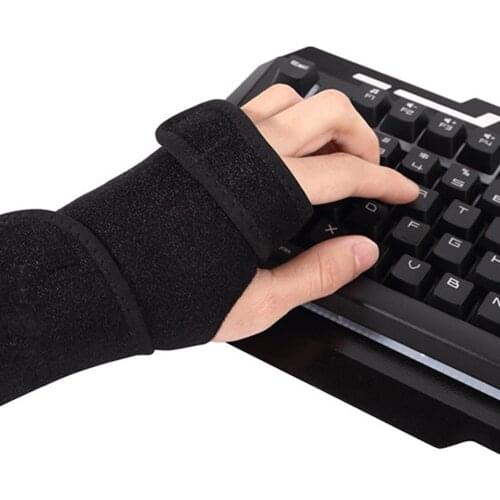 Sports Sprain Carpal Tunnel Thumb Wrist Brace Pain Relief Hand Support Bandage Glove Half Finger Hand Protector Guard Wrap
