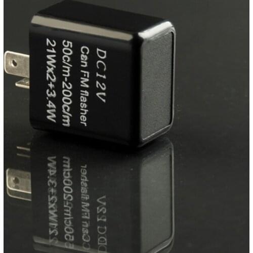 LED Flasher Relay DC Adjustable Electronic Flasher Relay for Motorcycle Car LED Turn Signal Light Bulb Hyper Flashing F19A