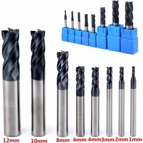1Pc Carbide End Mill Cutter Drill Bit Carbide Slot Drill 1mm 2mm 3mm 4mm 6mm 8mm 10mm 12mm Drill Bit