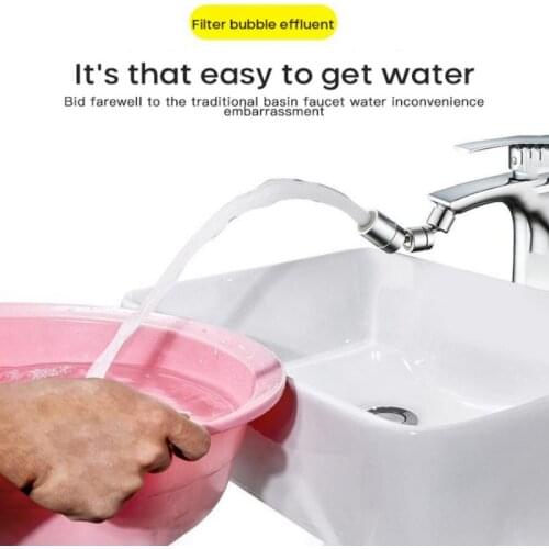 Faucet Extenders Large-angle Rotating Aerator Dual-flow Mode Kitchen Faucet Large-angle Faucet Bathroom Products