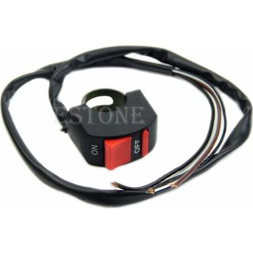 Universal Switch Handlebar Motorcycle Kill Switch ON/OFF Button Bullet Connector New
