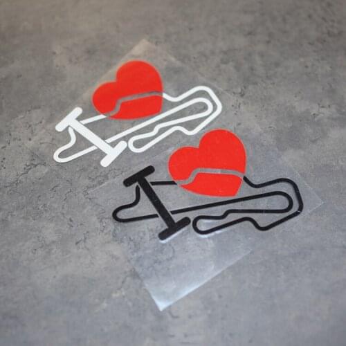 Car Styling Vinyl Decals I LOVE Racing Track Motorcycle Body Auto Window Tail Stickers 120x80mm