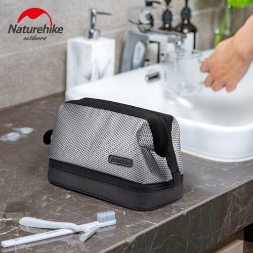 Naturehike Travel Waterproof Cosmetic Bag TPU Dry Wet Separation Wash Bag Outdoor Storage Pouch Portable Toiletry Bags