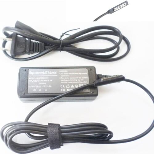 12V 3.6A Battery Charger AC Adapter Power Supply Cord For Microsoft Surface Pro 1 2 Windows 8/10 +Cable
