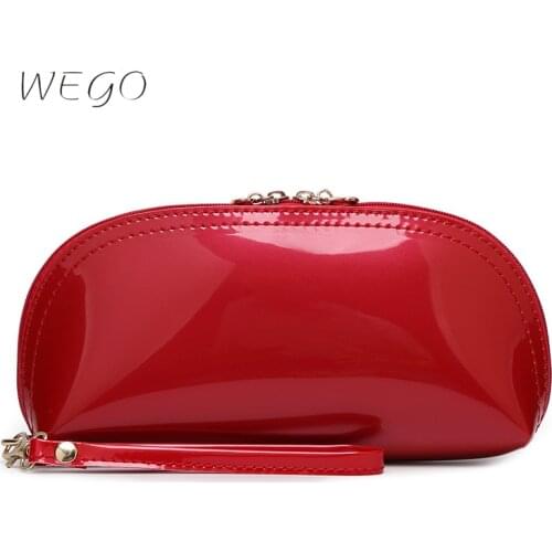 2018 Womens Wallets Women Leather Wallet Luxury Design Ladies Party Clutch Patent Leather Purses candy color clutch bag