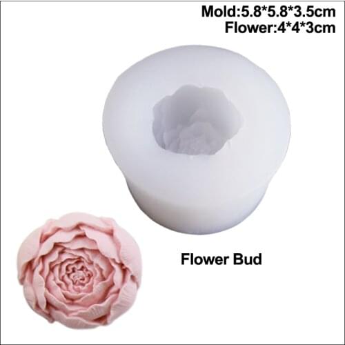 3D Flower Candle Sugar Buttons Flower Shape Cake Bakeware Baking Tools 3D Bread Pastry Mould DIY Birthday Wedding Party