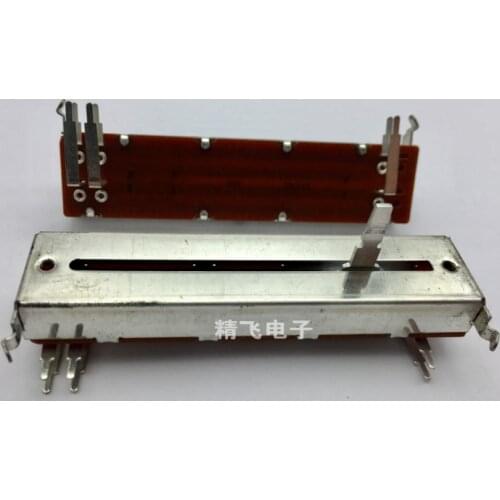 [BELLA] Taiwan FD Fuhua RA6040-30 double side straight sliding potentiometer 88mm B10KX2 B10K shaft length 20mm-5PCS/LOT