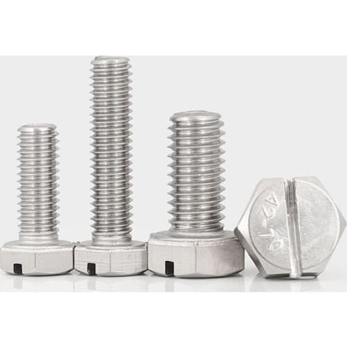 Stainless steel slotted external screw head bolt m4m5m6m8